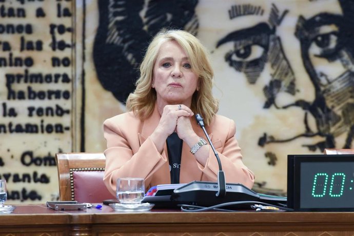 La presidenta interina del Consejo de Administración de la Corporación RTVE, Elena Sánchez Caballero