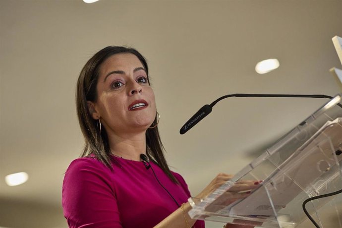 Archivo - La consejera de Turismo, Industria y Comercio del Gobierno de Canarias, Yaiza Castilla Herrera, interviene en el Foro Turismo de Europa Press en el Hotel Eurostars Madrid Tower, a 14 de junio de 2021, en Madrid (España).