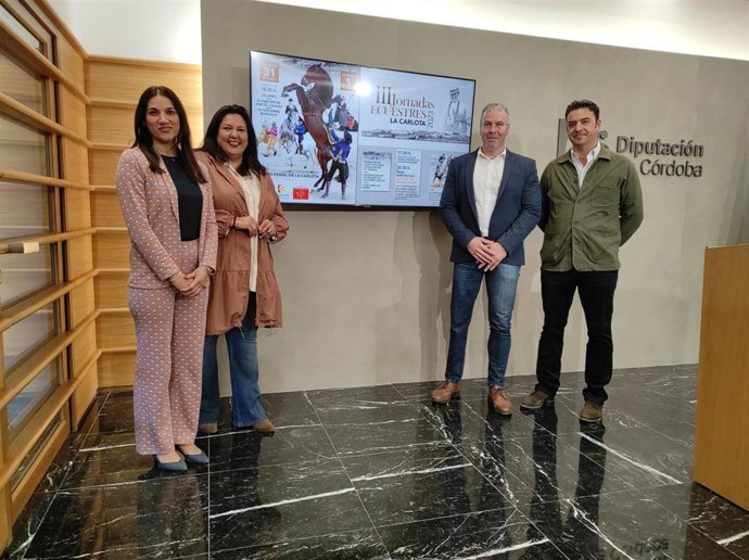 Autoridades en la presentación de la III edición de las Jornadas Ecuestres.