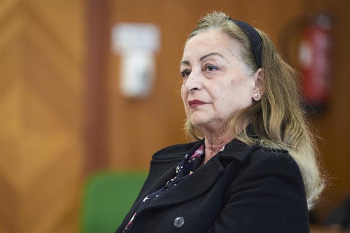 La  condenada por el crimen del cráneo de Castro Urdiales, Carmen Merino, durante la vista del recurso de su defensa en el TSJC.