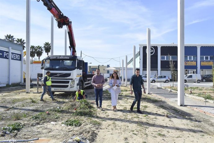 Visita a las obras en el polígono Santa Lucía