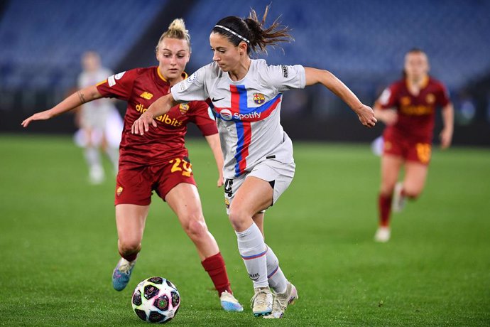 Aitana Bonmati of FC Barcelona during the UEFA Women's Champions League, Quarter-finals, 1st leg football match between AS Roma and FC Barcelona on March 21, 2023 at Stadio Olimpico in Rome, Italy - Photo Gennaro Masi / LiveMedia / DPPI