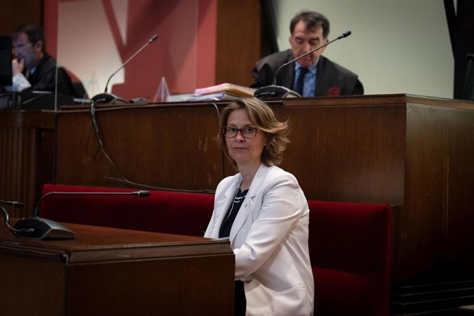 La consellera de Acción Exterior y Unión Europea de la Generalitat, Meritxell Serret, durante un juicio en el Tribunal Superior de Justicia de Catalunya (TSJC), a 29 de marzo de 2023, en Barcelona, Catalunya (España). 