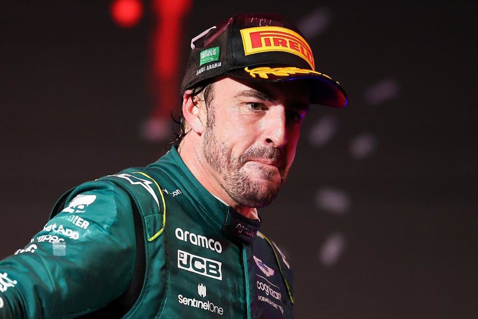El piloto español Fernando Alonso durante el Gran Premio de Arabia Saudí