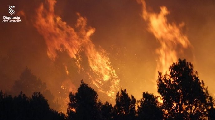 Imagen del incendio de Vilanova de Viver