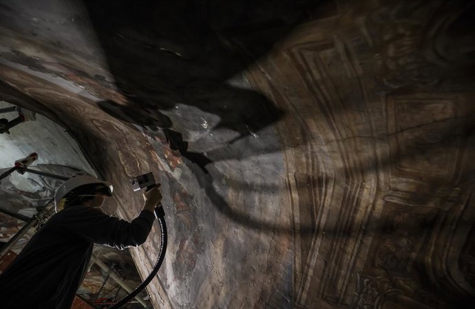 Las obras de restauración de la Iglesia de los Santos Juanes de Valncia. 