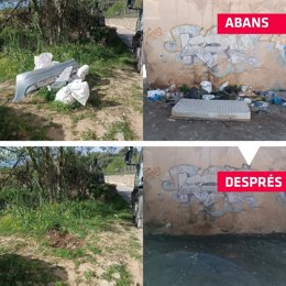 Limpieza de escombros y residuos voluminosos en Palma