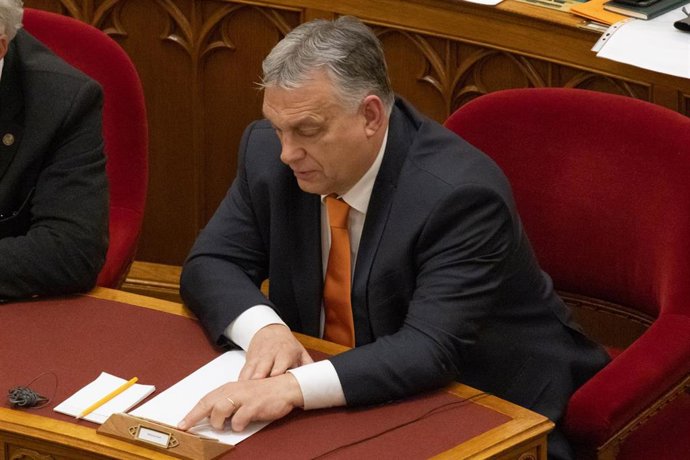 Viktor Orbán, primer ministro de Hungría, en el Parlamento