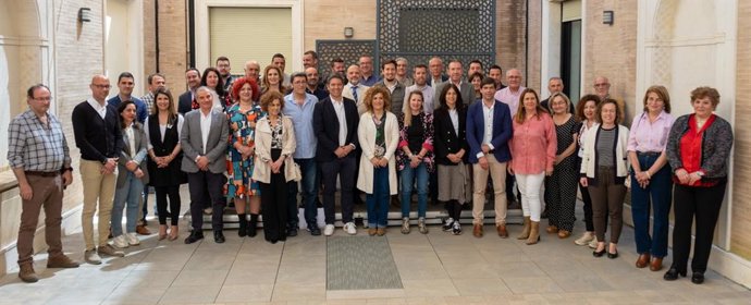 Firma del convenio de colaboración interadministrativa entre la Diputación de Huelva y 31 Ayuntamientos de la provincia para apoyar la candidatura transnacional del Geoparque Mundial de la Unesco.