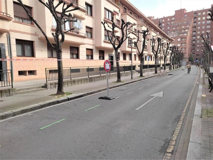 Calle Jon Arrospide, en el barrio bilbaíno de Deusto