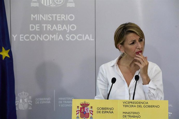 Archivo - La vicepresidenta tercera del Gobierno y ministra de Trabajo y Economía Social, Yolanda Díaz