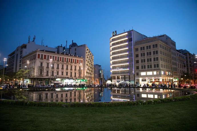 Archivo - La Plaza Omonia en Atenas, Grecia