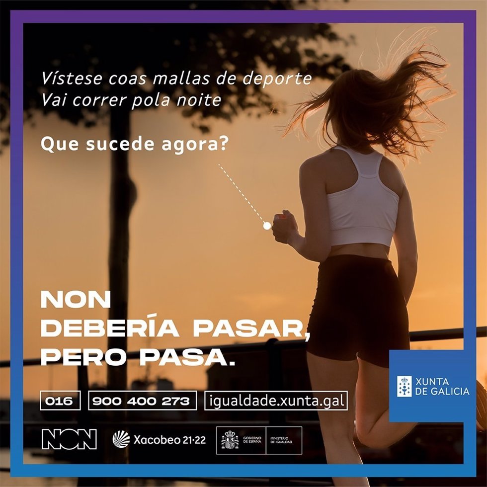 Una de las imágenes de la campaña publicitaria de la Xunta contra la violencia de género de 2022