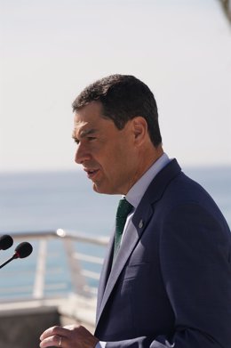 El presidente de la Junta de Andalucía, Juanma Moreno, este jueves