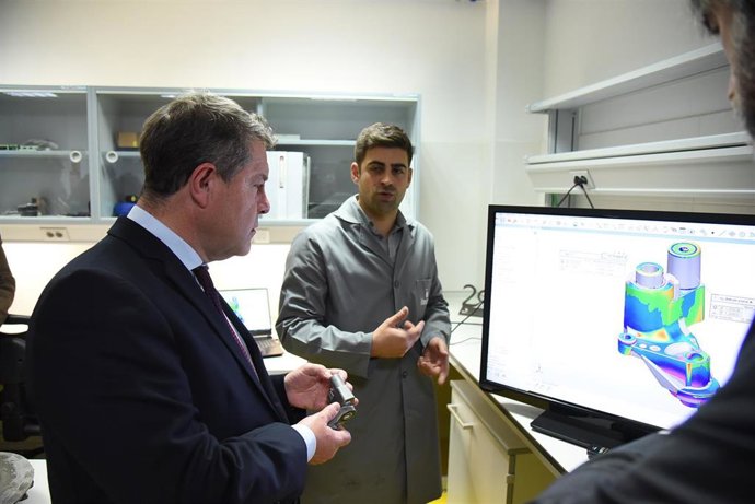 El presidente de Castilla-La Mancha, Emiliano García-Page asiste a la presentación del anteproyecto del Centro Tecnológico Industrial de Castilla-La Mancha.