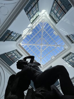 Interior de la Casa Fabiola, con la montera, objeto de una intervención realizada para mejorar las condiciones museísticas de la colección de arte.