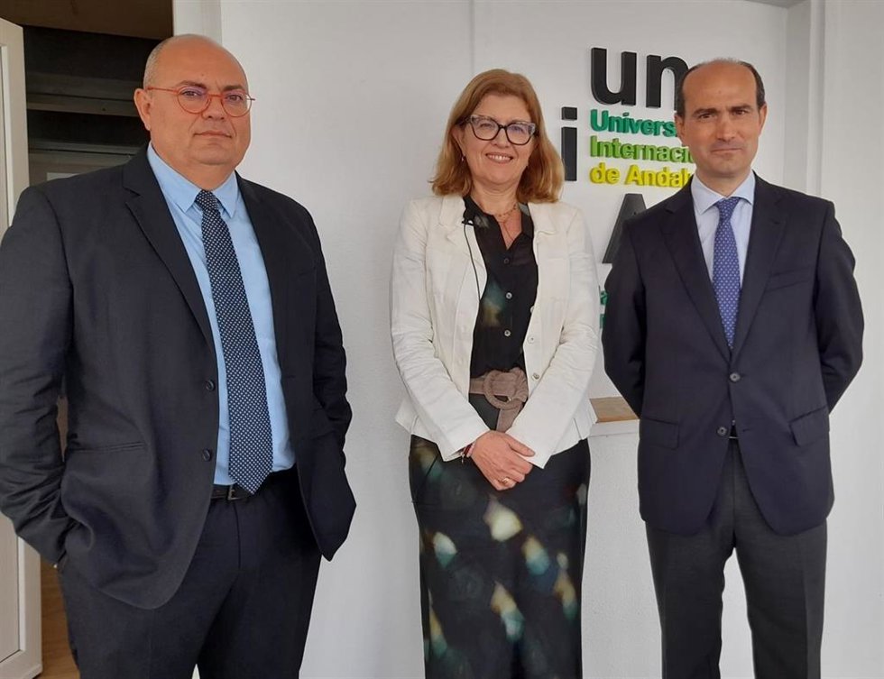 La presidenta del Instituto Nacional de Estadística (INE), Elena Manzanera, en la conferencia sobre el ecosistema de los datos en la Sede Santa María de La Rábida de la Universidad Internacional de Andalucía (UNIA),