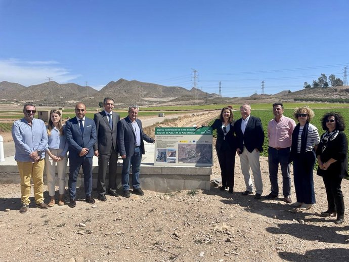 La consejera de Agricultura inaugura las obras para la modernización de riegos en Pulpí (Almería).