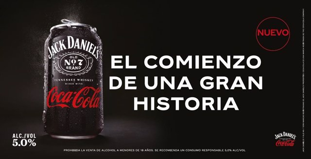 La Nueva Jack Daniel's & Coca-Cola RTD (Ready To Drink Por Sus Siglas En Inglés), Elaborada Con Jack Daniel's Tennessee Whiskey Y Coca-Cola, Saldrá A La Venta En España En Las Próximas Semanas