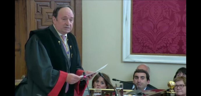 El expresidente de La Rioja, Pedro Sanz, en su discurso tras tomar posesión como miembro del Consejo de Estado