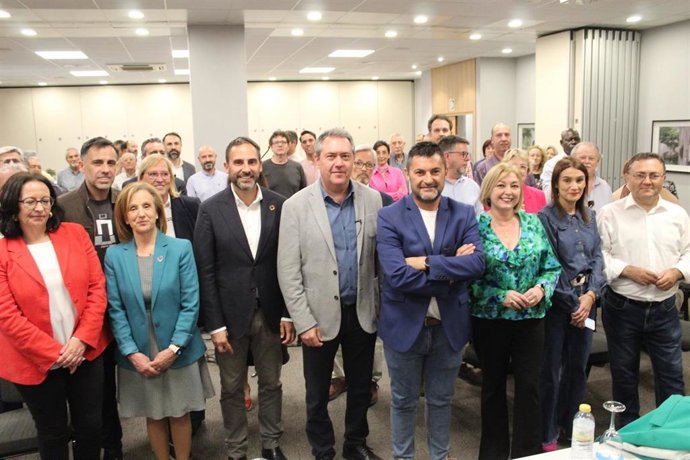 Espadas, Pérez en un encuentro con UPTA sobre empleo autónomos en Málaga.
