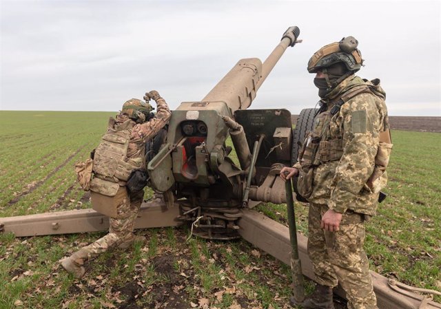 Soldados ucranianos en Donetsk, en el este de Ucrania