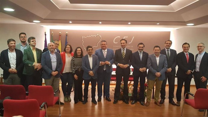 Clausura de la asamblea general ordinaria de la Confederación de Empresarios de Jaén (CEJ)