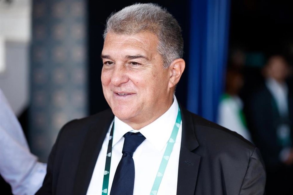 Archivo - El presidente del FC Barcelona, Joan Laporta
