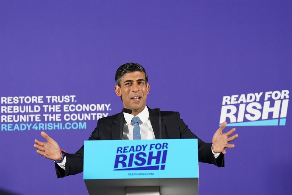 Archivo - El eprimer ministro británico Rishi Sunak