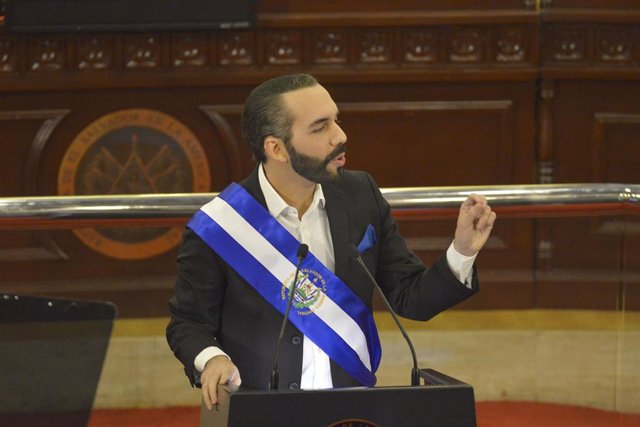 Archivo - El presidente de El Salvador, Nayib Bukele