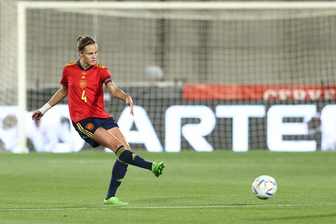 Archivo - Irene Paredes of Spain in action during the Women's World Cup qualification, Group B, played between Spain and Hungary at Ciudad del Futbol on September 02, 2022 in Las Rozas, Madrid, Spain.