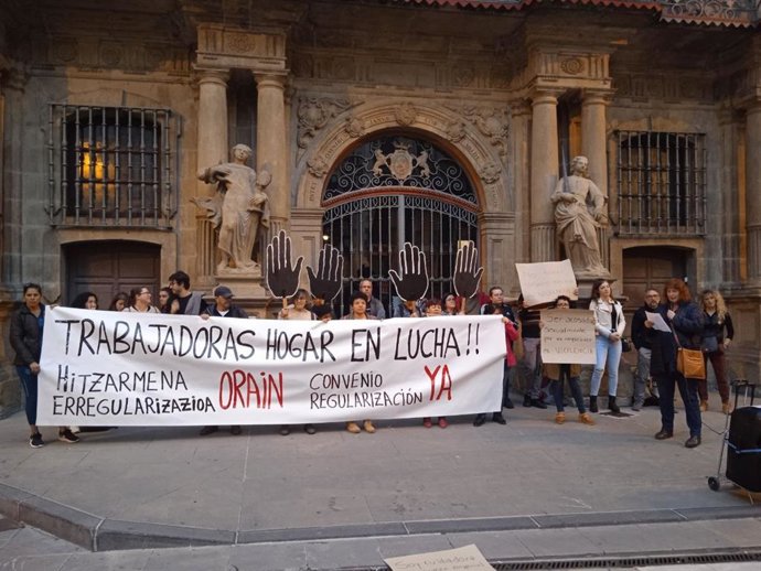 Imagen de la concentración de las trabajadoras del hogar