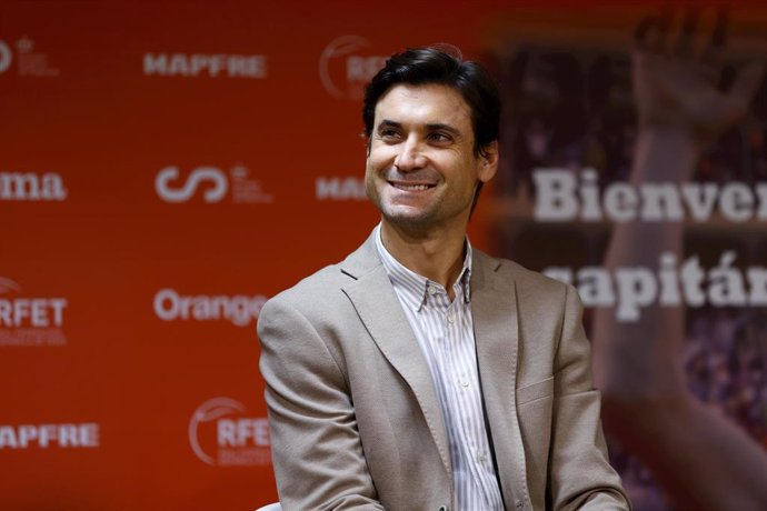 Archivo - David Ferrer attends during his presentation as new Capitain of Spain tennis team for Davis Cup celebrated at Consejo Superior de Deportes CSD on December 19, 2022, in Madrid, Spain.