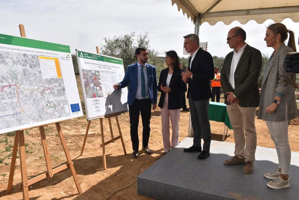 Comienzan las obras de la renovación de una conducción de agua para Herrera y la mejora de la EDAR de Aguadulce