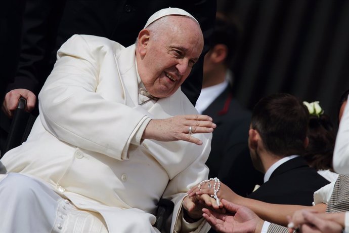 March 29,  2023 - POPE FRANCIS during  the wednesday General Audience in St. Peter's Square at the Vatican - Vatican City -  EvandroInetti_via ZUMA Wire