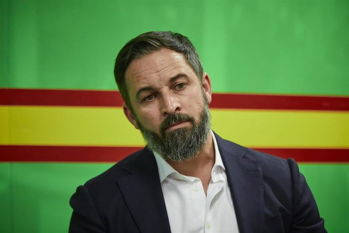 Archivo - El presidente de Vox, Santiago Abascal, durante una entrevista con Europa Press en la sede del partido, en Madrid (España) a 4 de agosto de 2020.
