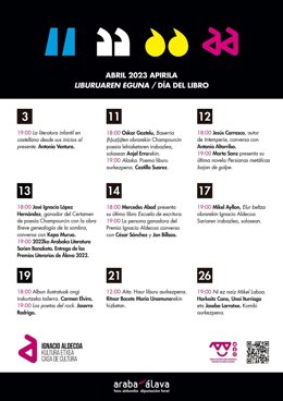 Programación literaria con motivo del Día Internacional del Libro