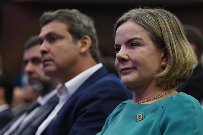 Archivo - La presidenta del Partido de los Trabajadores (PT) de Brasil, Gleisi Hoffmann.