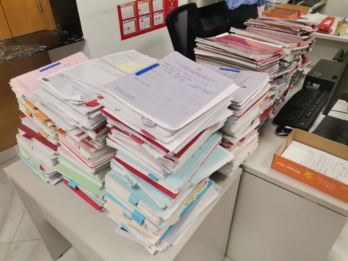 Archivo - Trabajo acumulado en juzgado