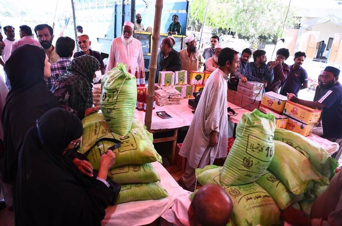 Un mercado en Karachi, Pakistán