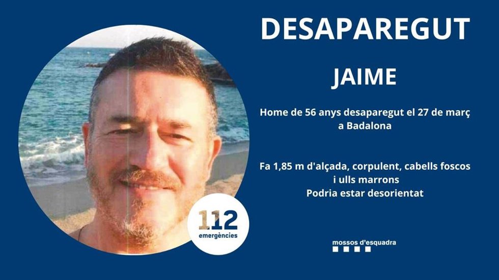 Desaparecido en Badalona.