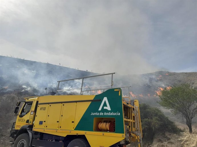 Incendio en el paraje Los Terreros de Cantoria