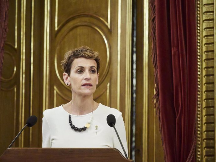 La presidenta deñ Gobierno de Navarra, María Chivite.