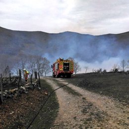 Incendio forestal en Cantabria