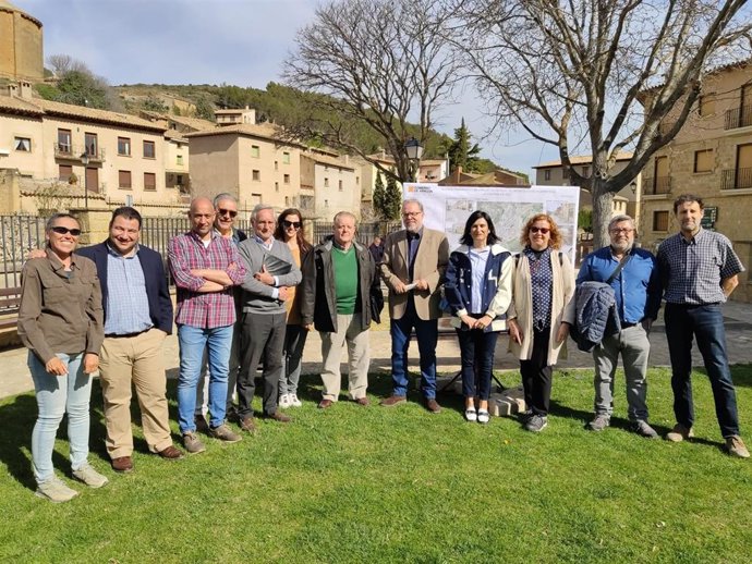 Visita a las obras de la travesía de Uncastillo.