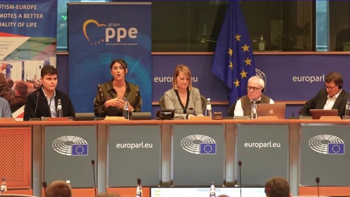 La eurodiputada balear del PP, Rosa Estars, en la Conferencia sobre Autismo celebrada en el Parlamento Europeo