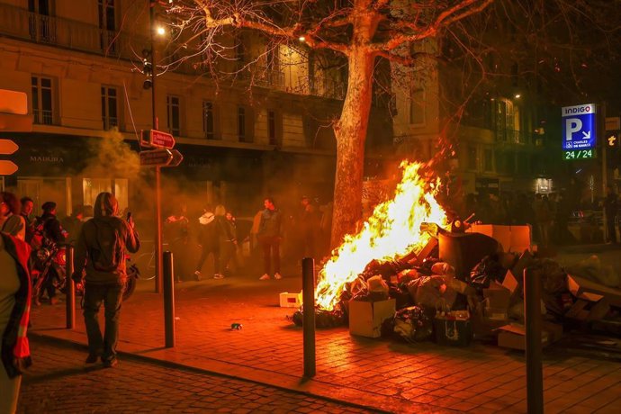 Imagen de archivo de protestas en Francia 