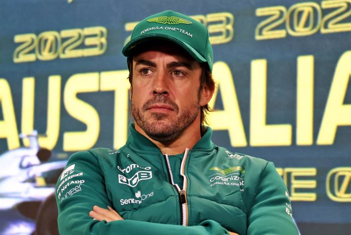 ALONSO Fernando (spa), Aston Martin F1 Team AMR23, portrait, press conference during the Formula 1 Rolex Australian Grand Prix 2023, 3rd round of the 2023 Formula One World Championship from March 31 to April 2, 2023 on the Albert Park Circuit, in Melbo