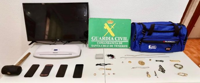 Objetos robados que han sido recuperados por la Guardia Civil