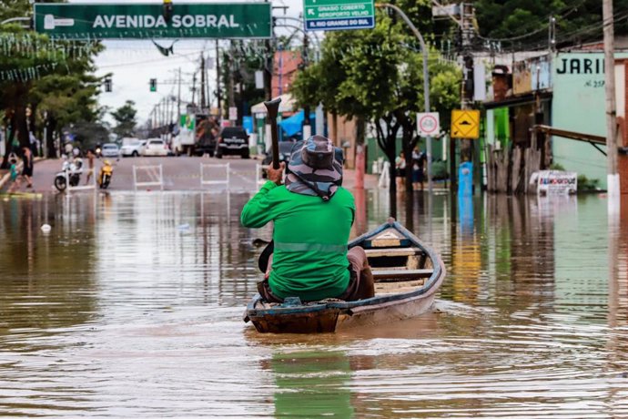 Inundaciones en Rio Branco, Brasil